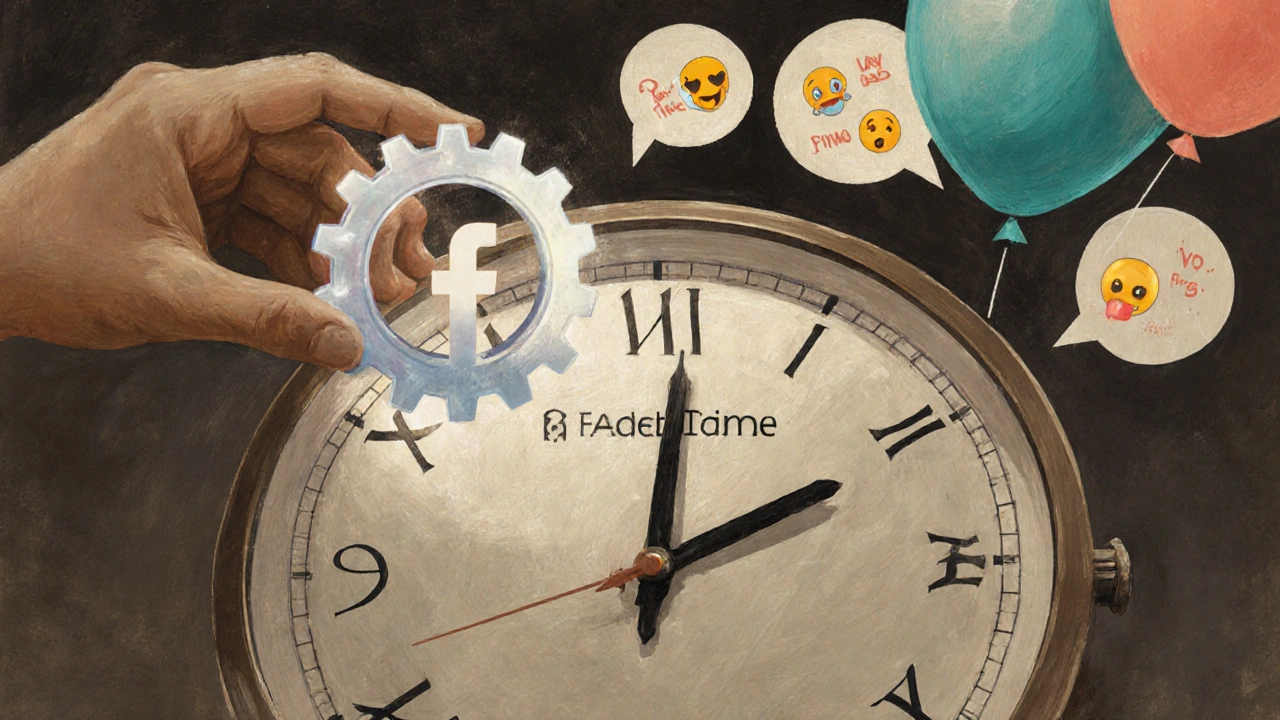 Human hand placing an AI cogwheel into a clock to reverse chat response time from hours to minutes.